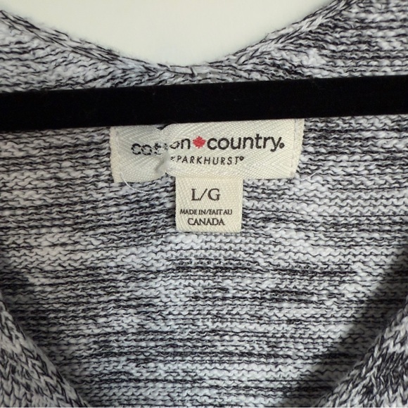 ☁️ Cotton Country by Parkhurst Gray Marled Knit Dress L - Picture 5 of 6